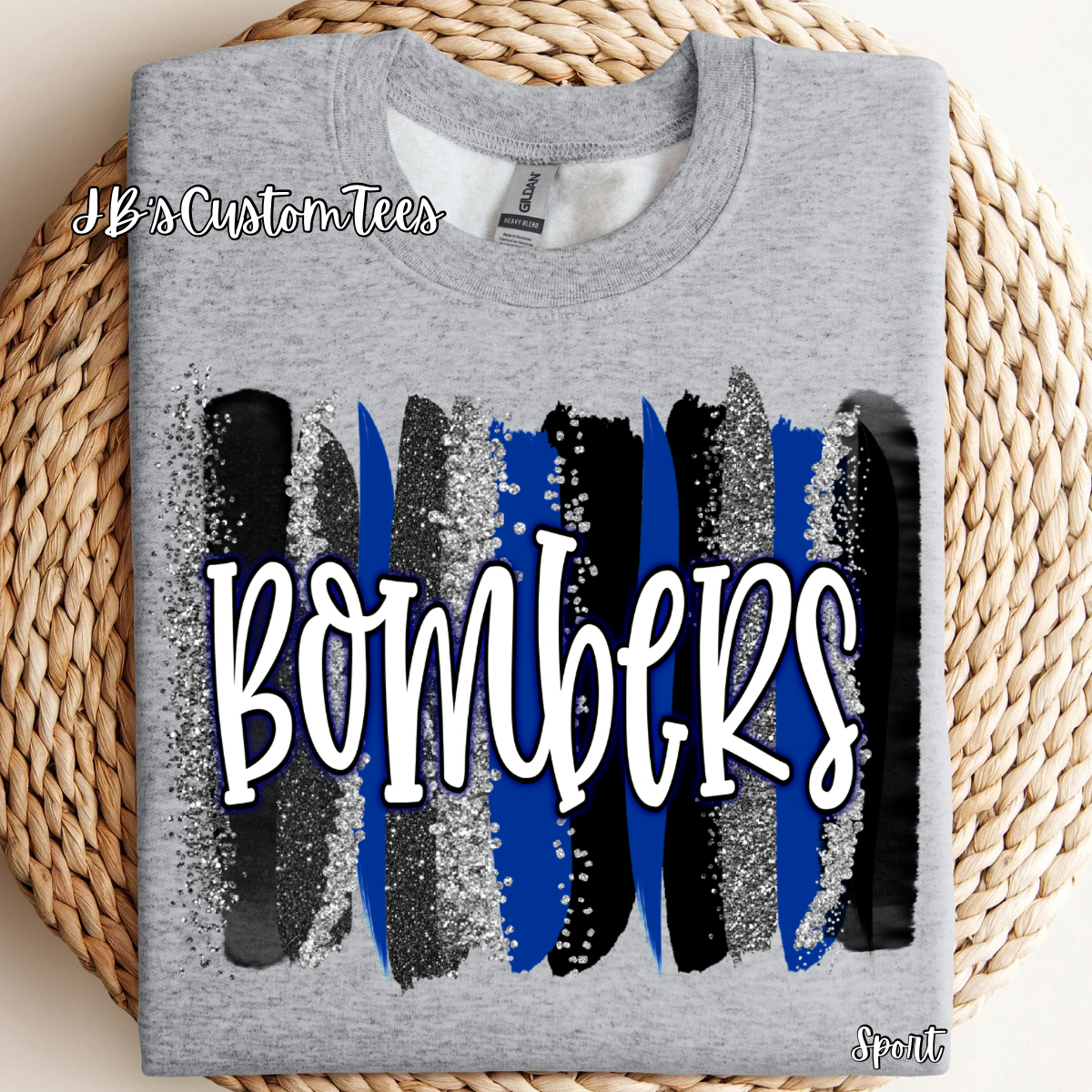 Royal Brushstroke Bombers Gildan Long Sleeve