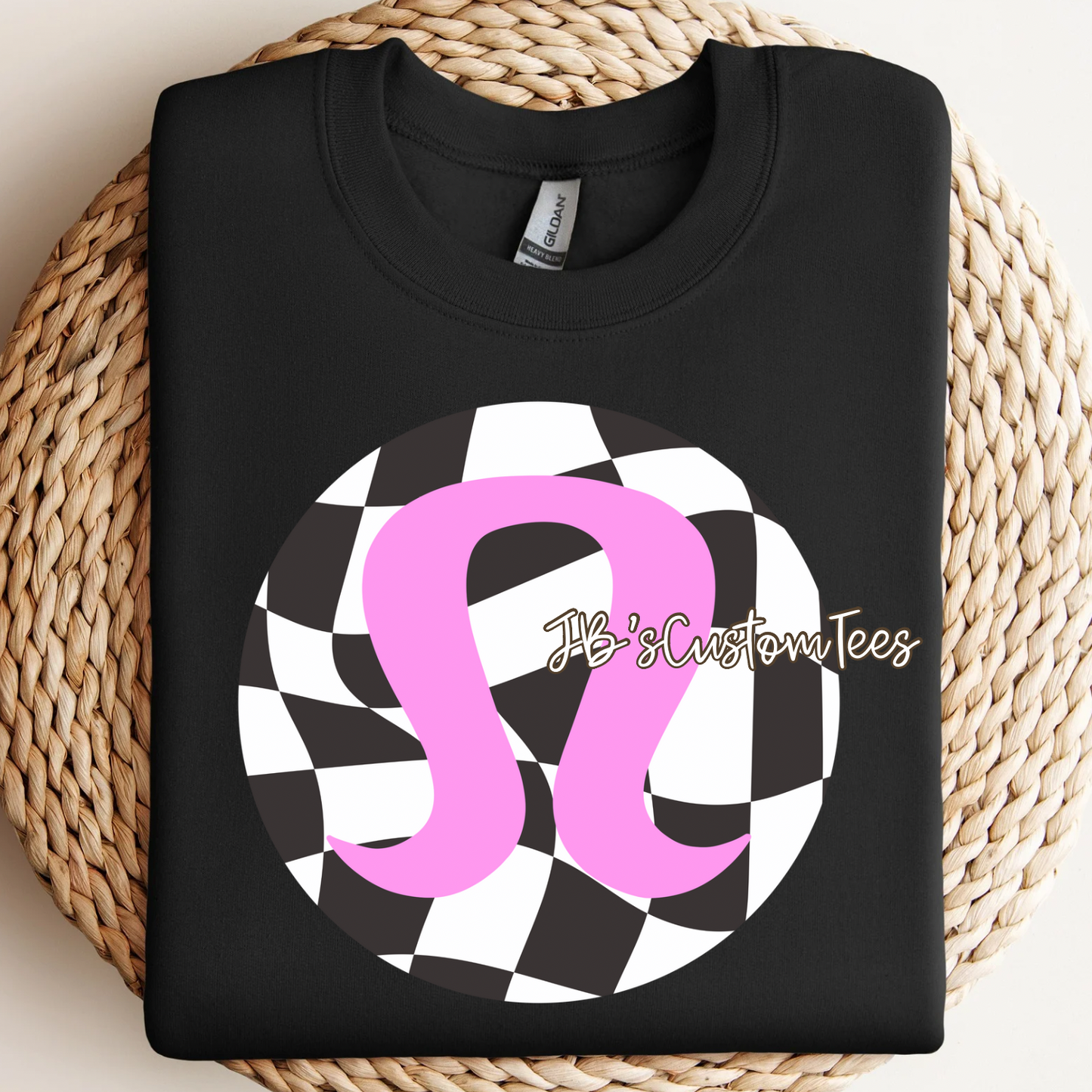 Black/White Checkered Pink Lu*u