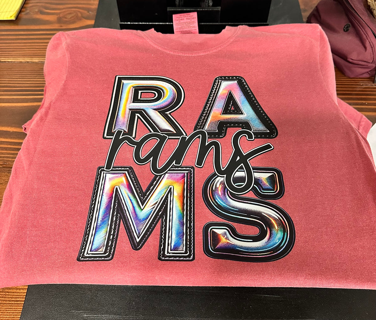 Bubble Iridescent Rams Tee/Sweatshirt