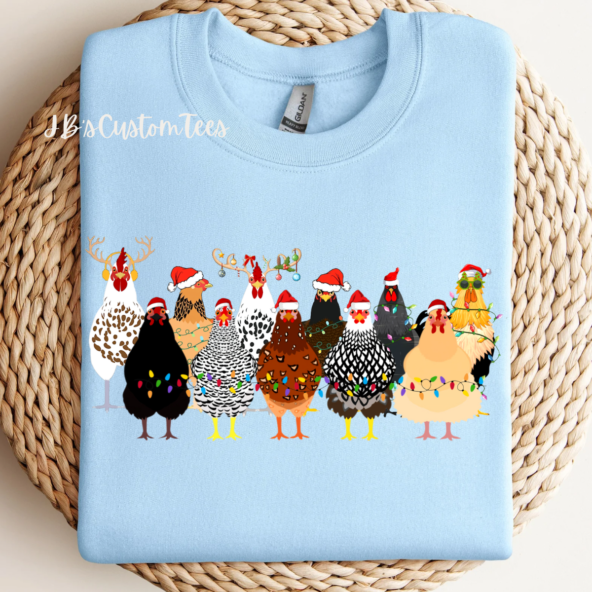 Christmas Cows & Chickens Sweatshirt