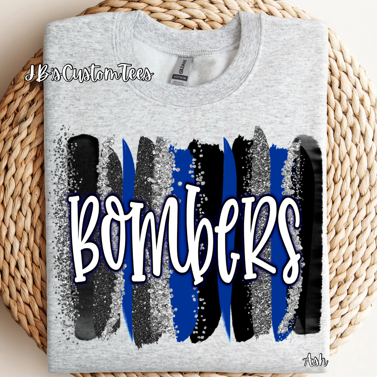 Royal Brushstroke Bombers Gildan Long Sleeve