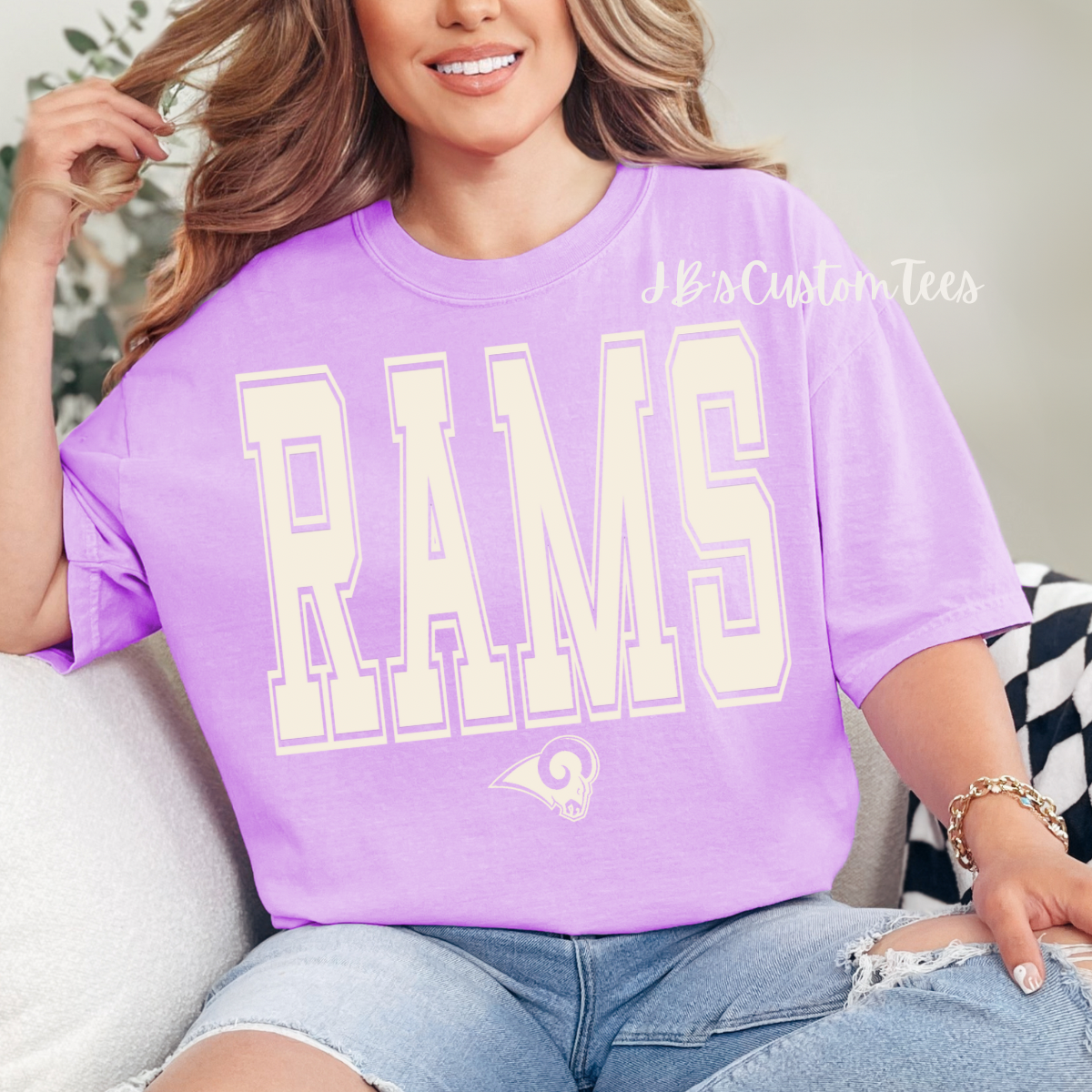 Neon Violet Rams Comfort Color Tees