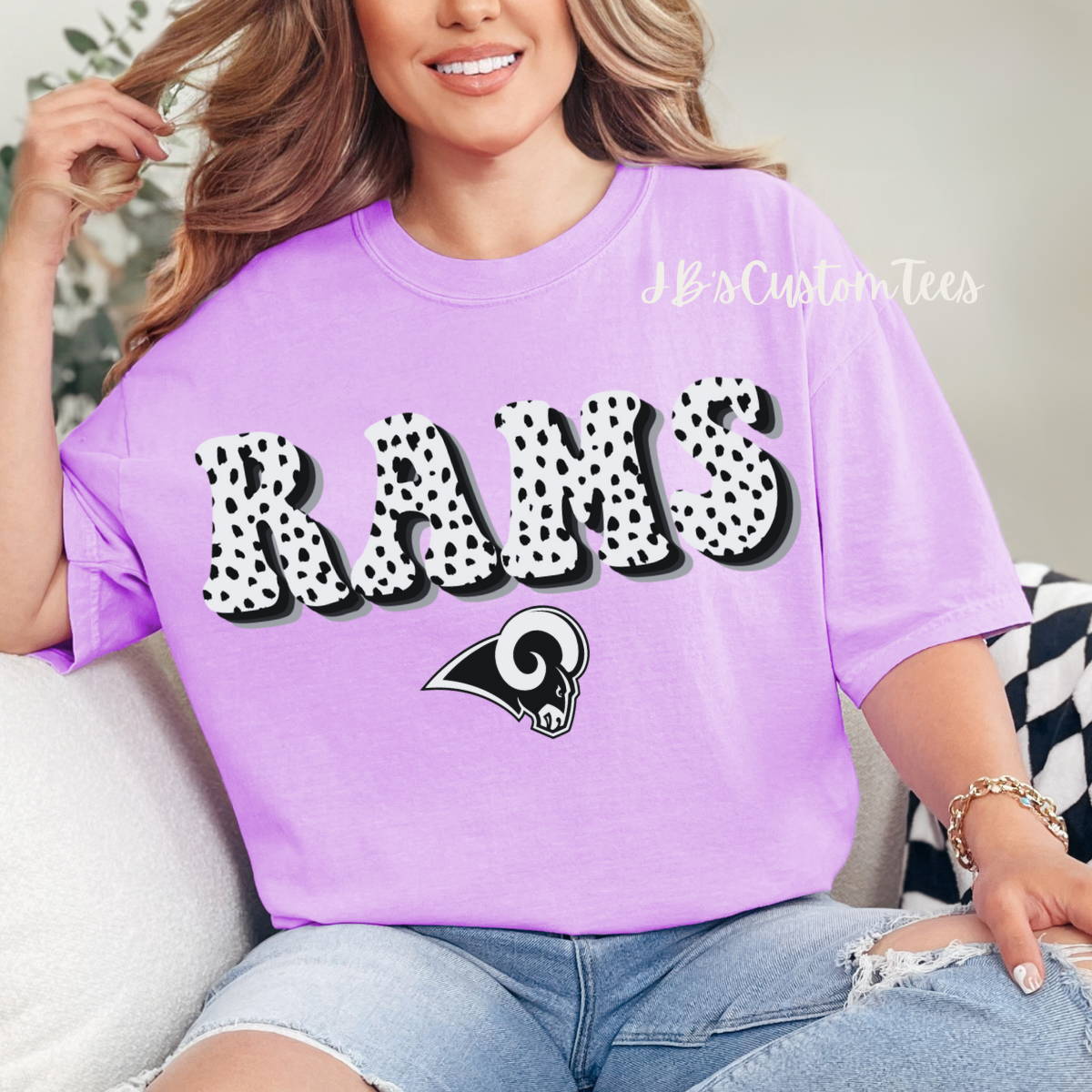 Neon Violet Rams Comfort Color Tees