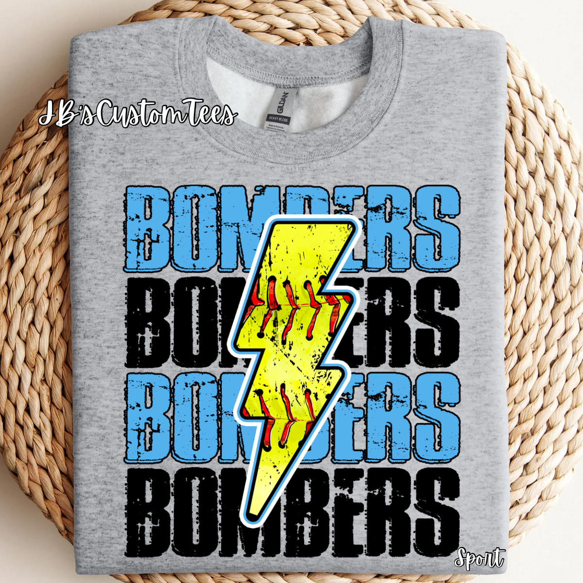 Lightening Bolt Softball - Bombers
