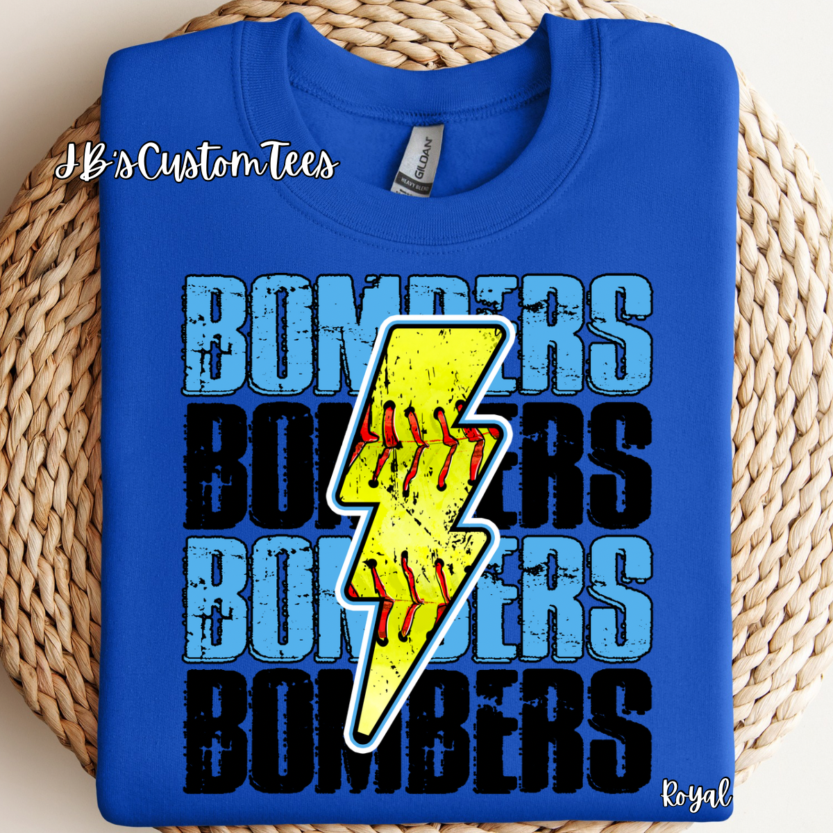 Lightening Bolt Bombers Gildan Long Sleeve