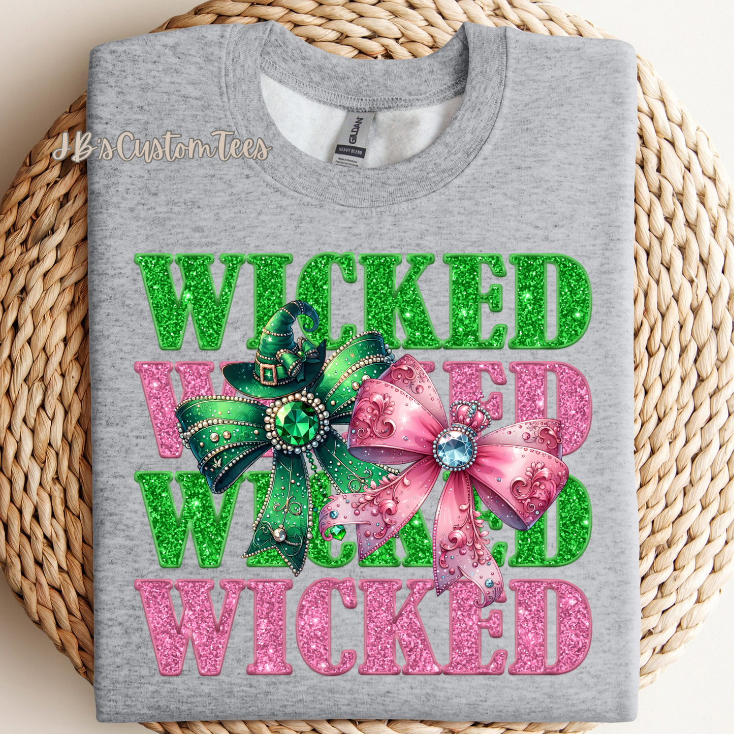 Faux Glitter Wicked Bows