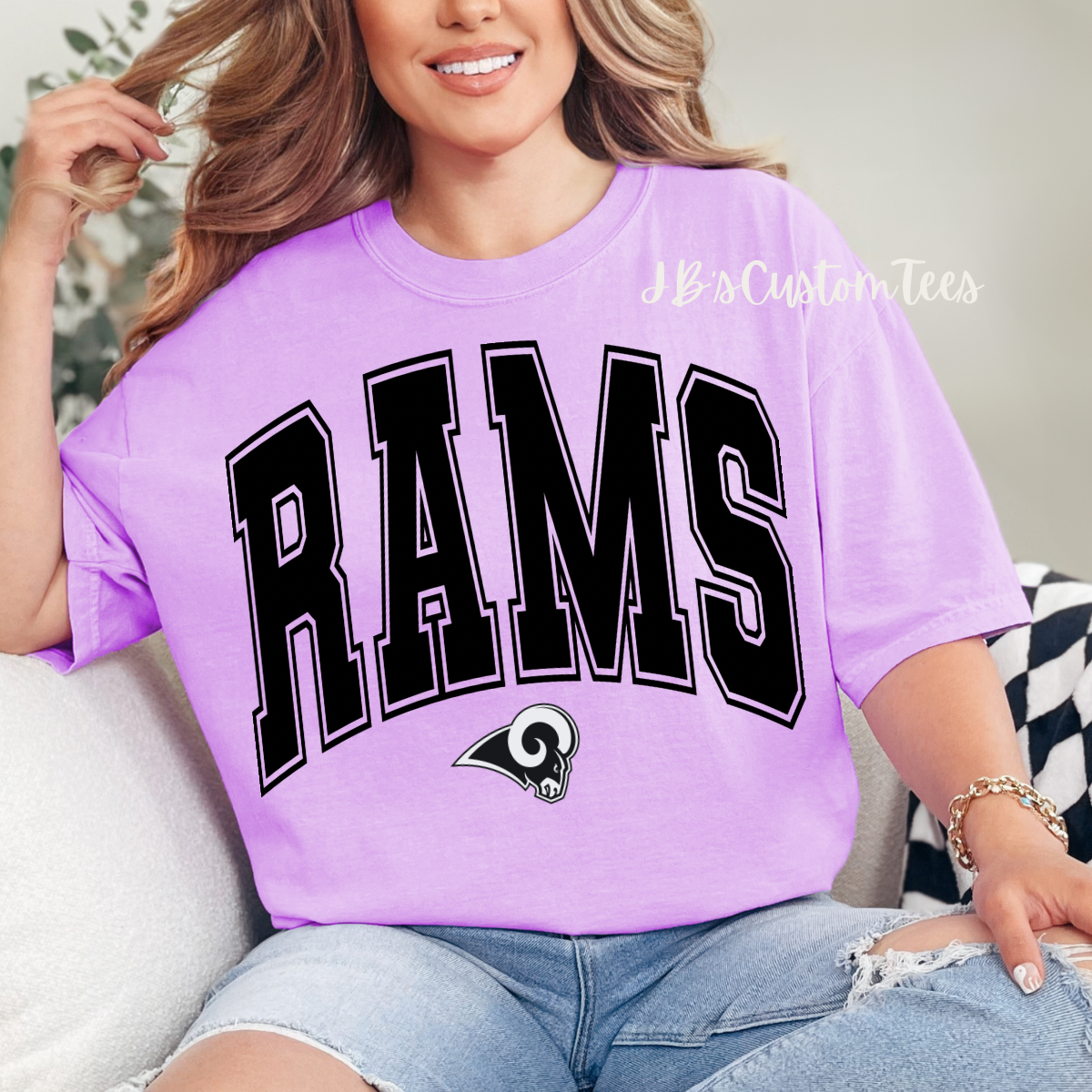 Neon Violet Rams Comfort Color Tees