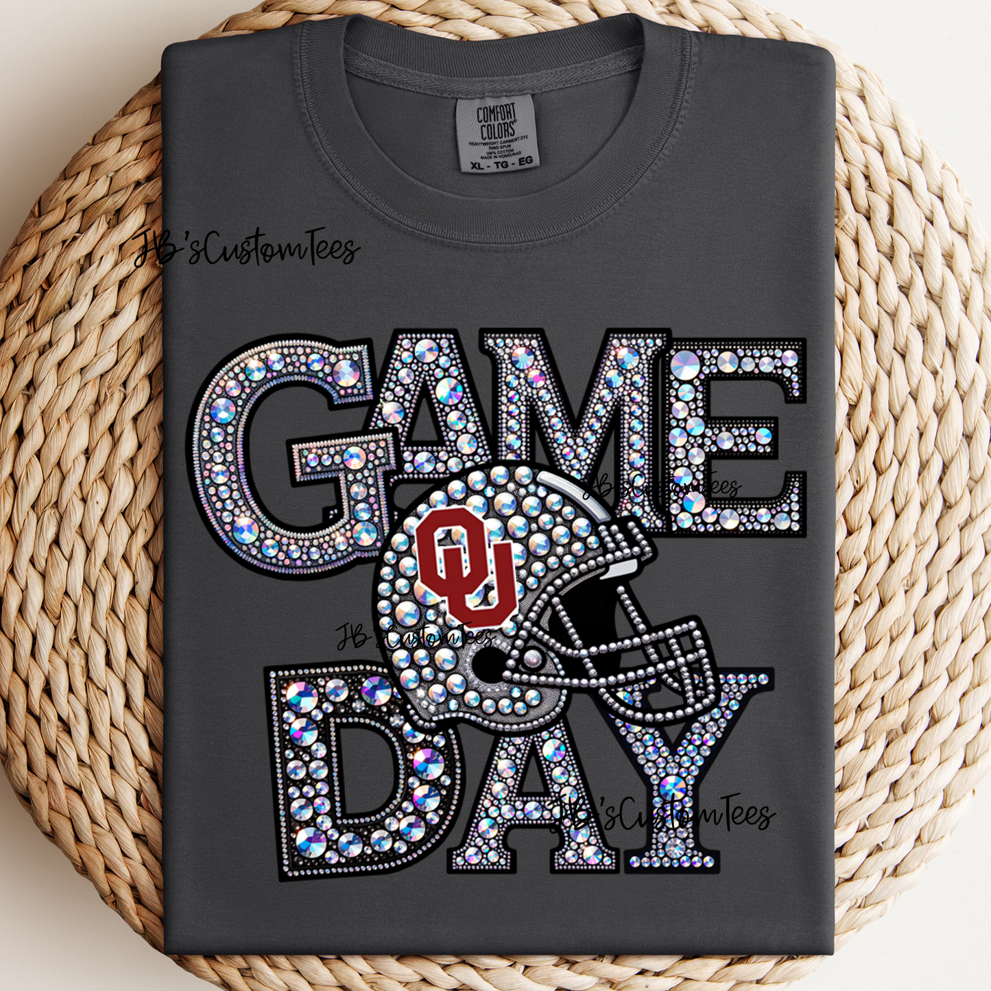 Faux Rhinestone Game Day OU
