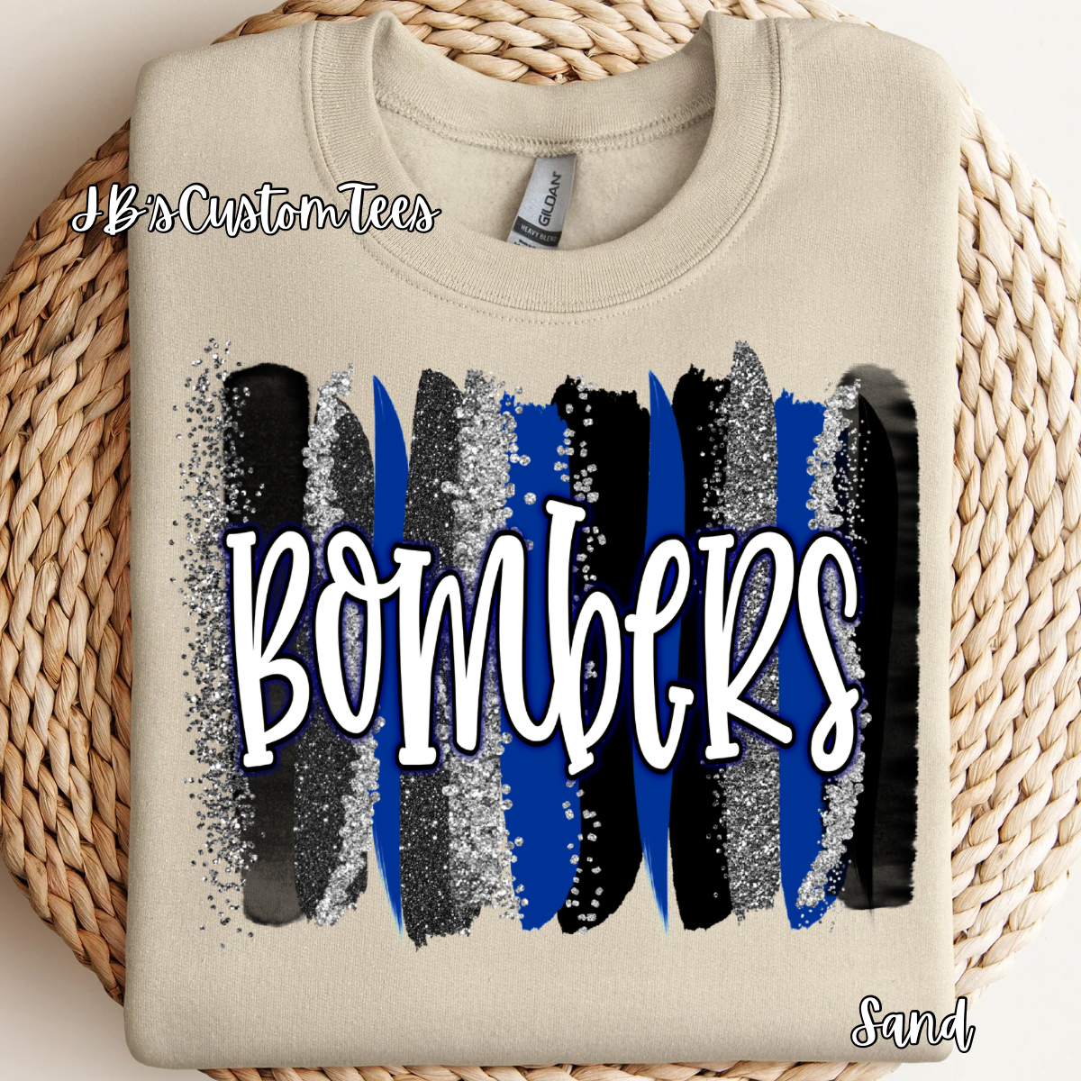 Royal Brushstroke Bombers Gildan Long Sleeve