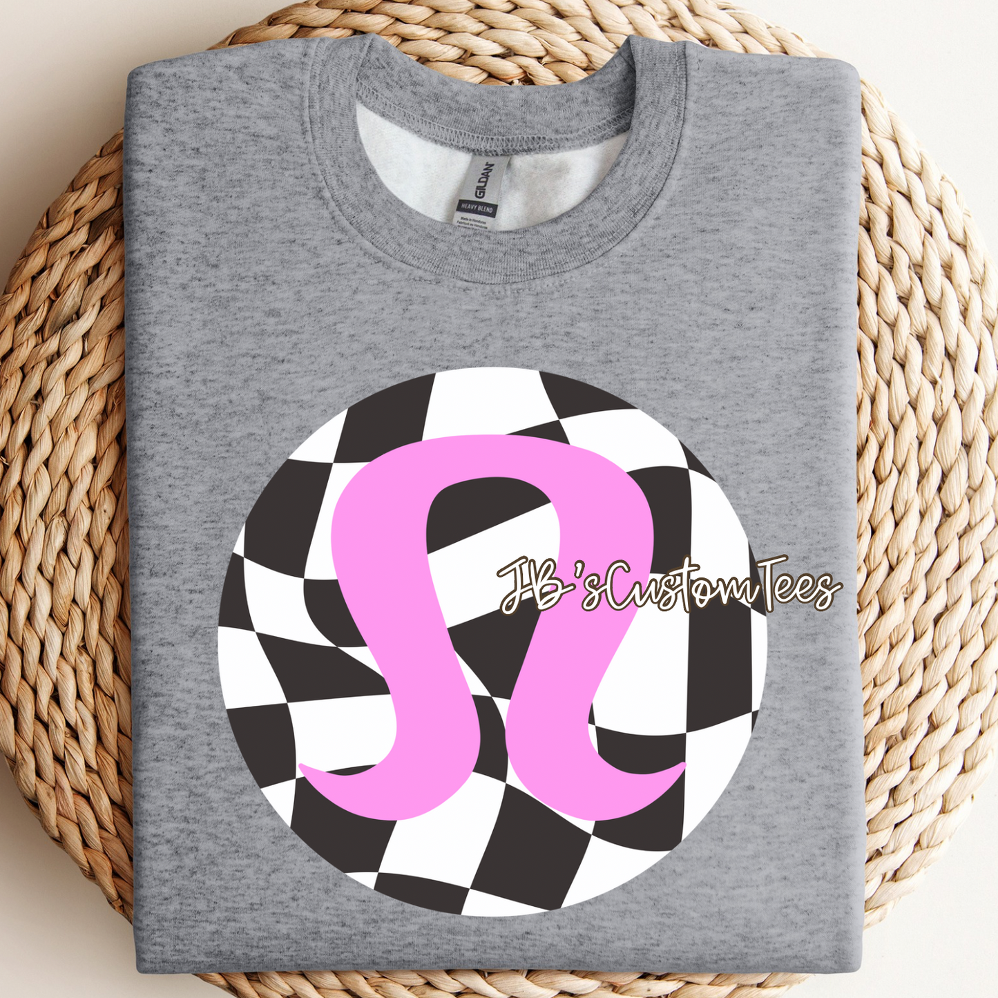 Black/White Checkered Pink Lu*u