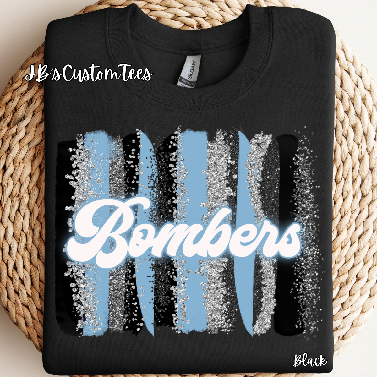 Carolina Brushstroke Bombers Gildan Long Sleeve