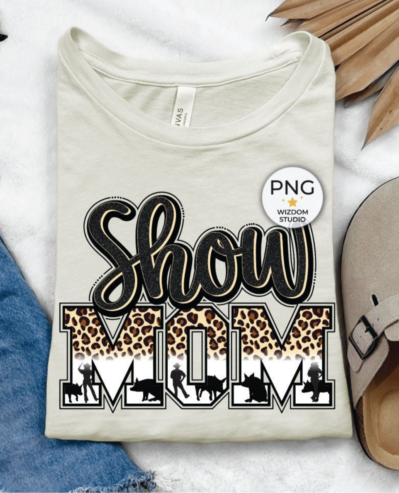 Show Mom Oatmeal Bella Canvas Tee