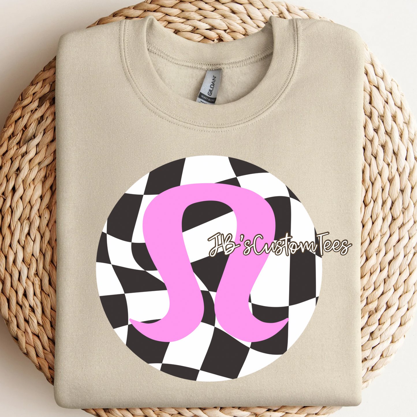 Black/White Checkered Pink Lu*u