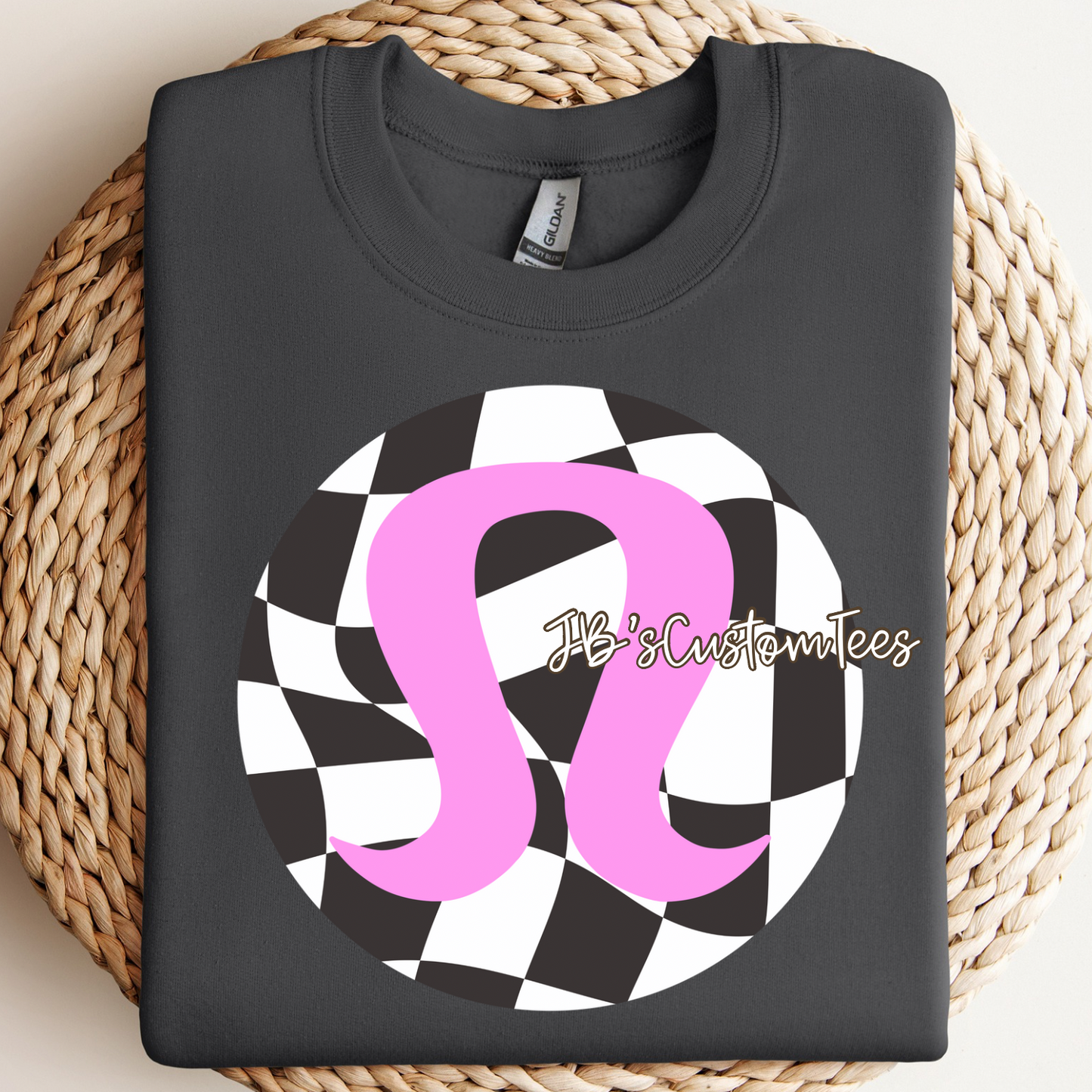 Black/White Checkered Pink Lu*u