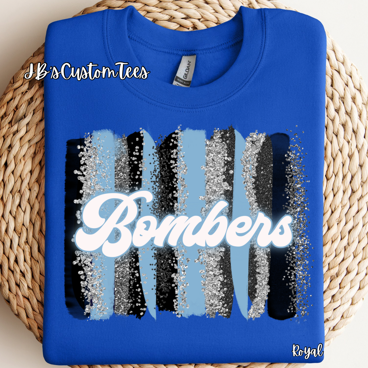 Carolina Brushstroke Bombers Gildan Long Sleeve