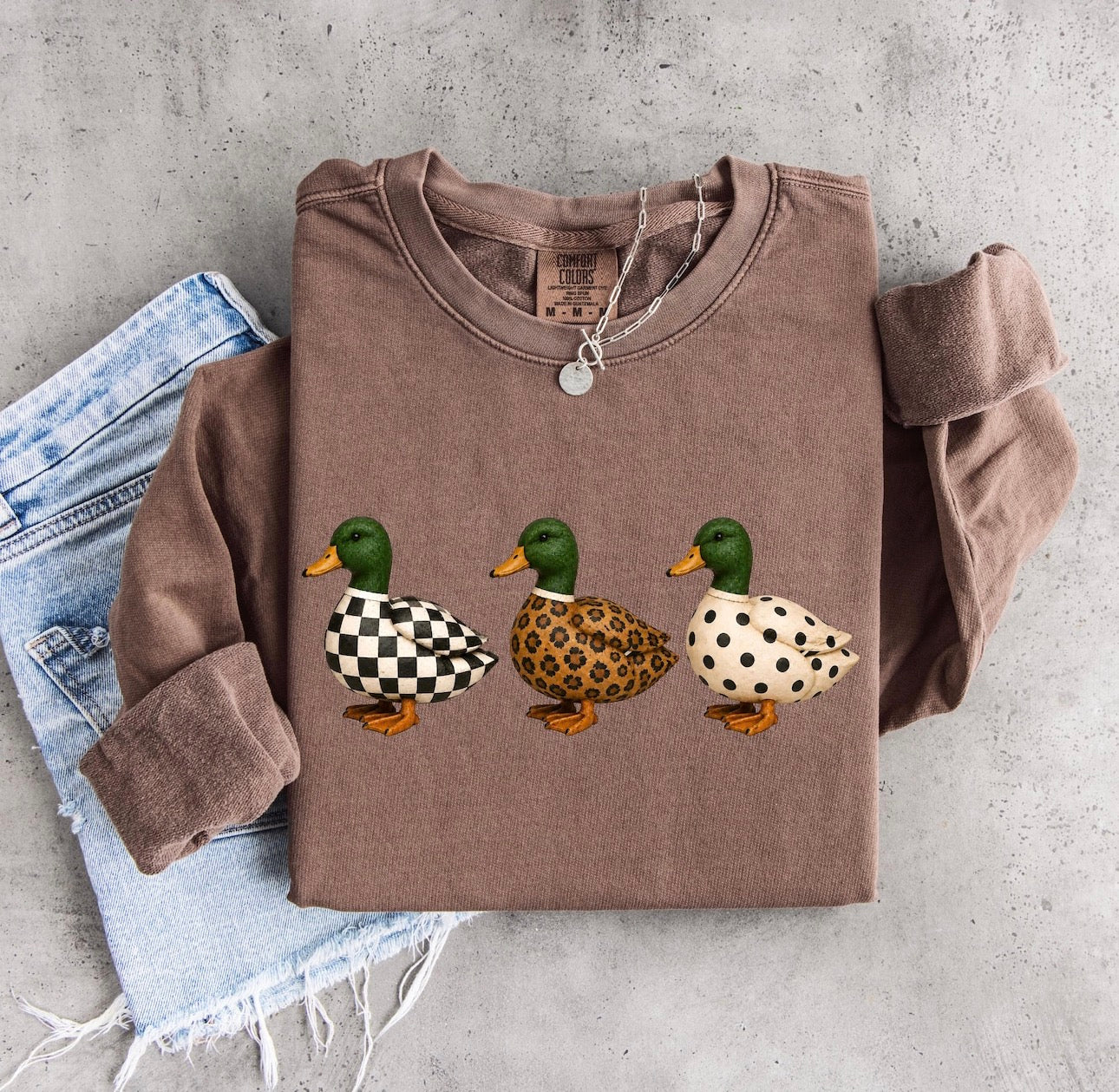 Checkered Leopard Polka Dot Mallord Ducks