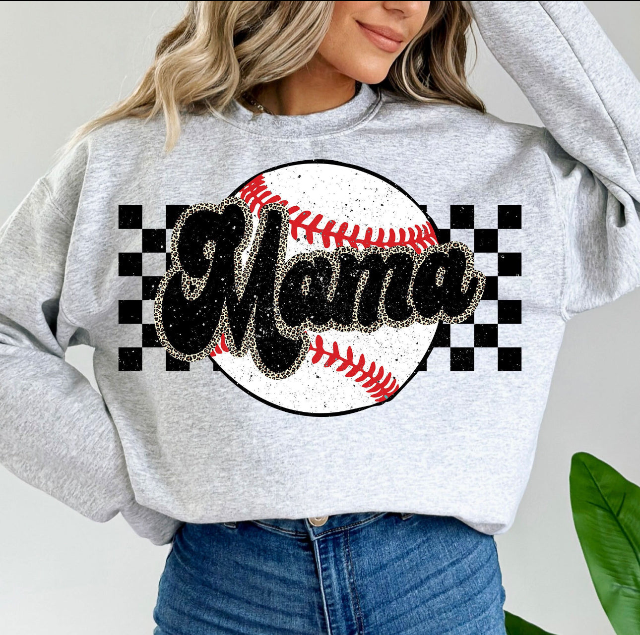 Leopard Baseball Mama