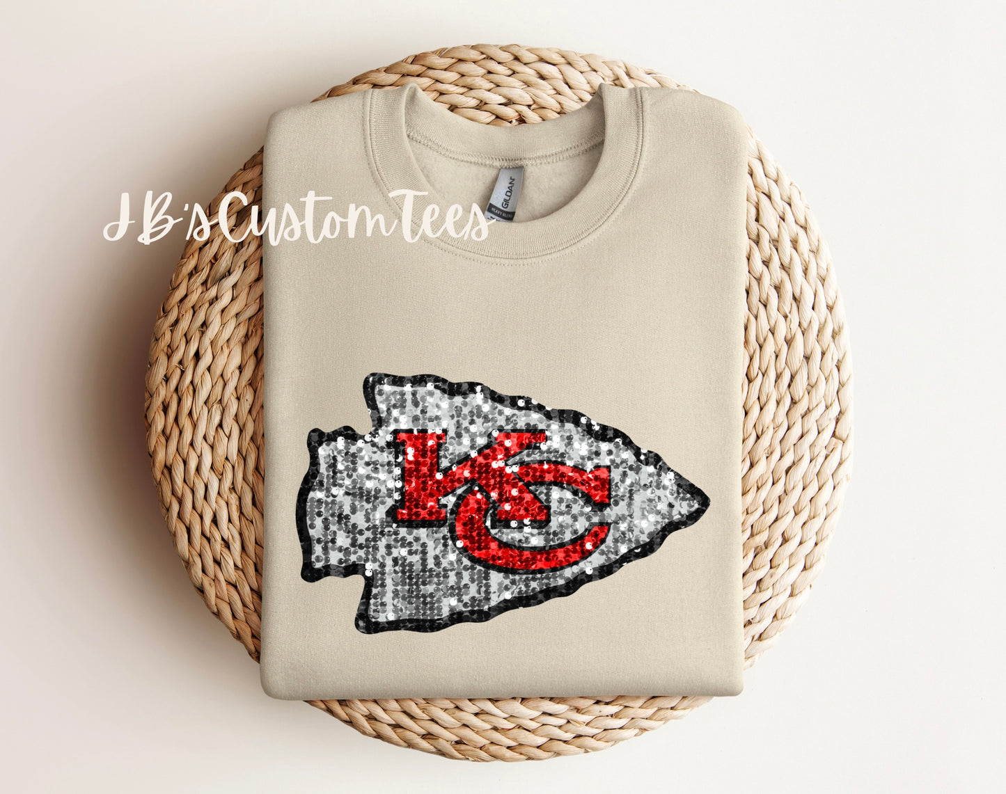 Faux Sequin KC Arrowhead
