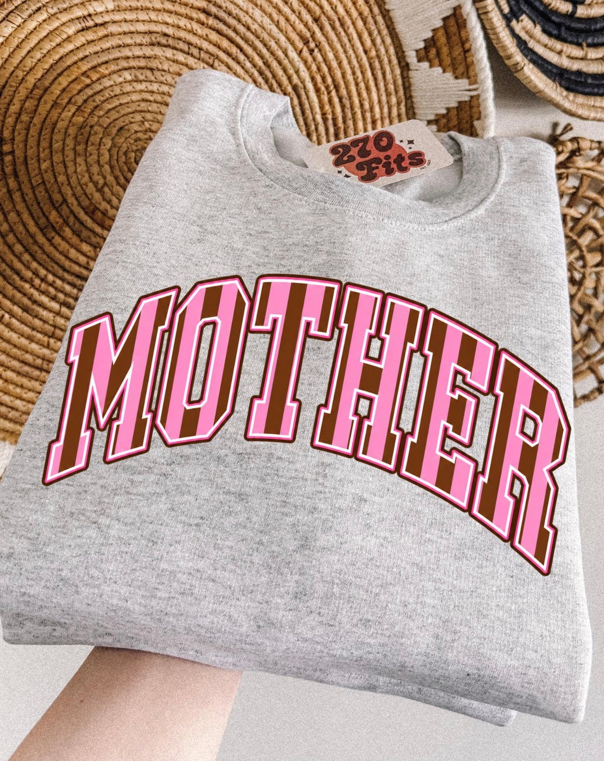 Brown & Pink Stripe Mother