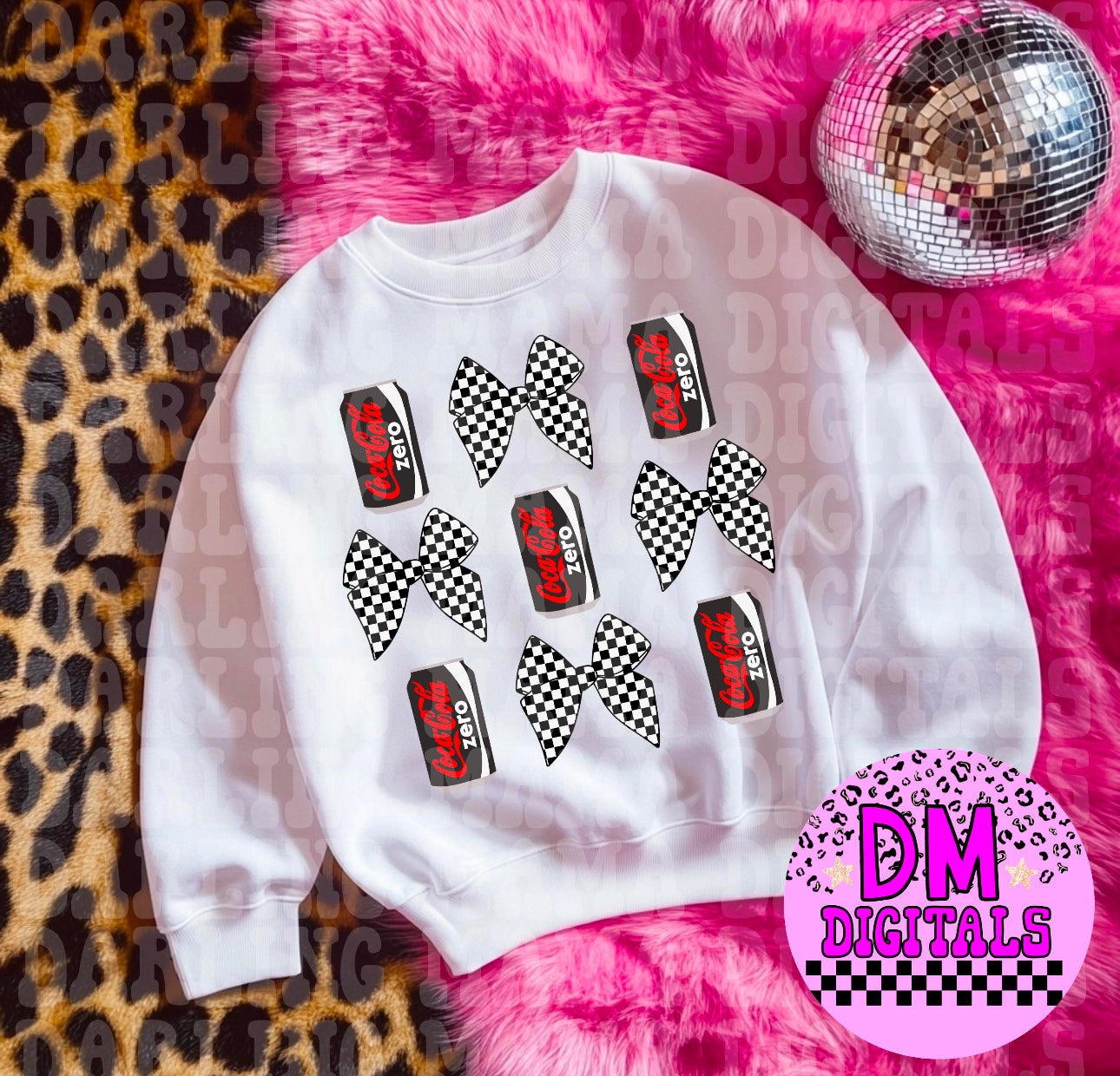 Coke Zero Checkered Bows