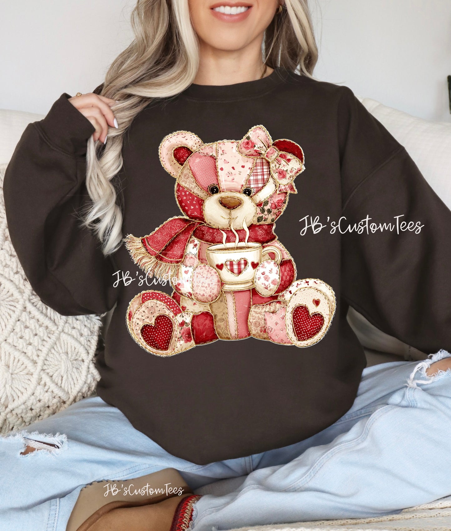 Quilted Valentine’s Bear