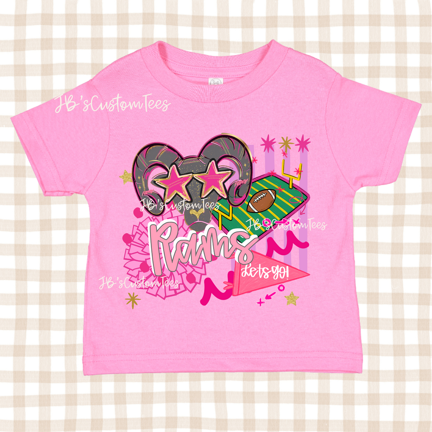 Preppy Cardinals Pink Tee - Toddler/Youth