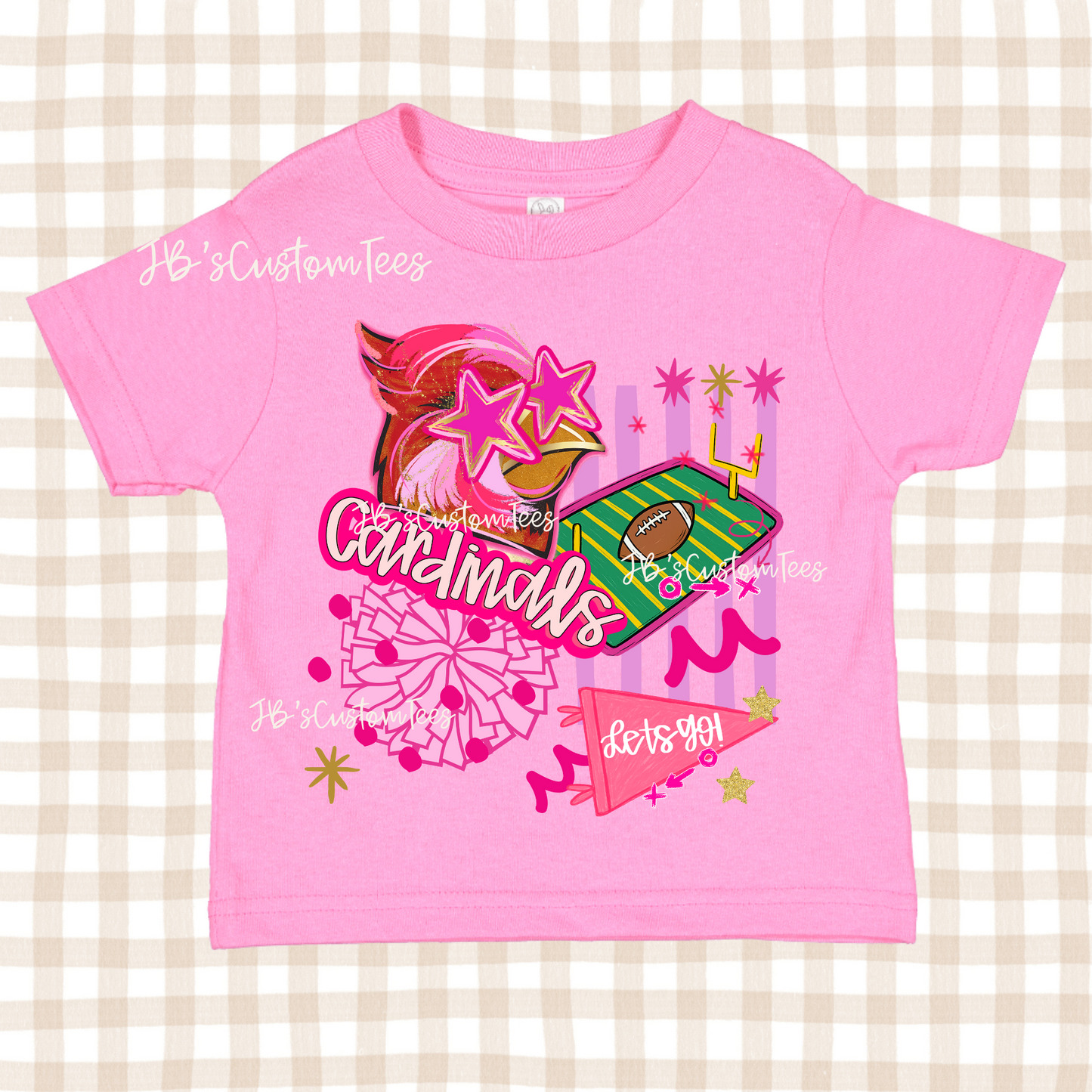 Preppy Cardinals Pink Tee - Toddler/Youth