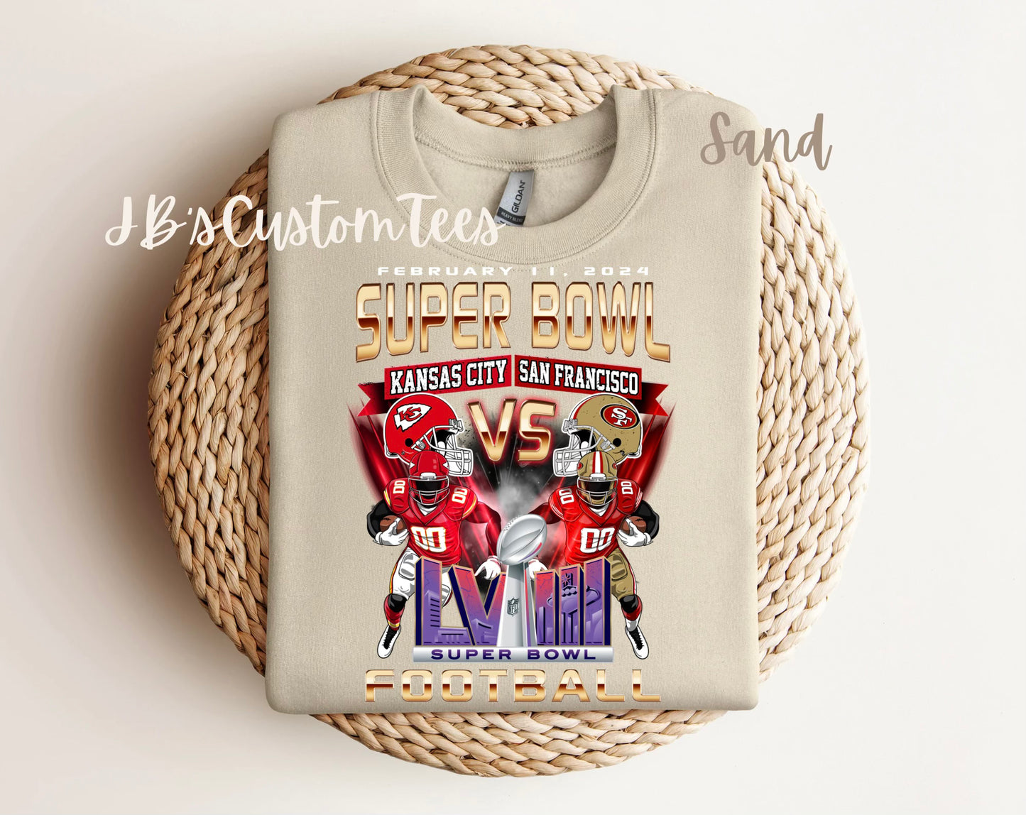 KC Chiefs Super Bowl Champions Crewneck Sand