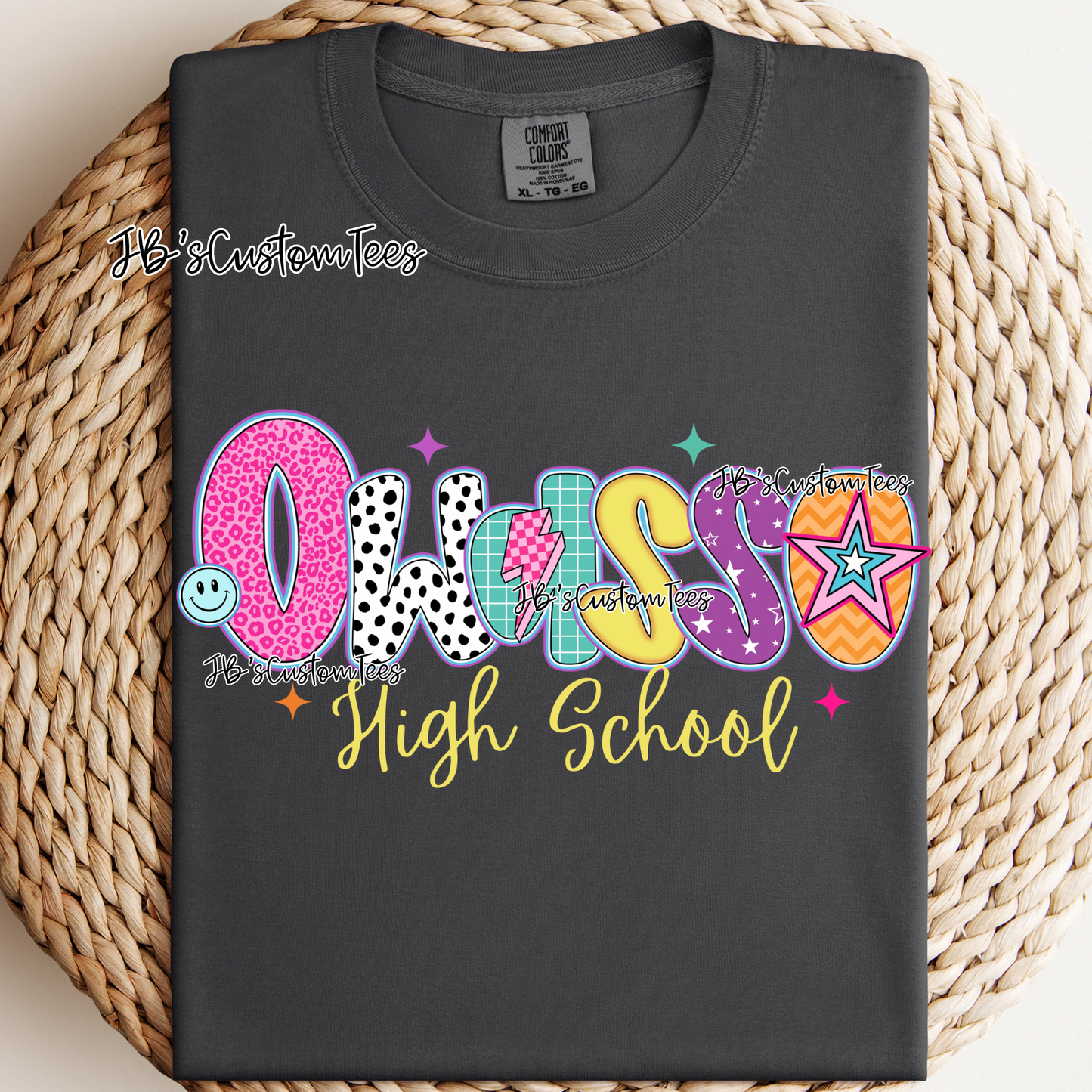 Owasso High School - Preppy Doodle School Spirit Tee