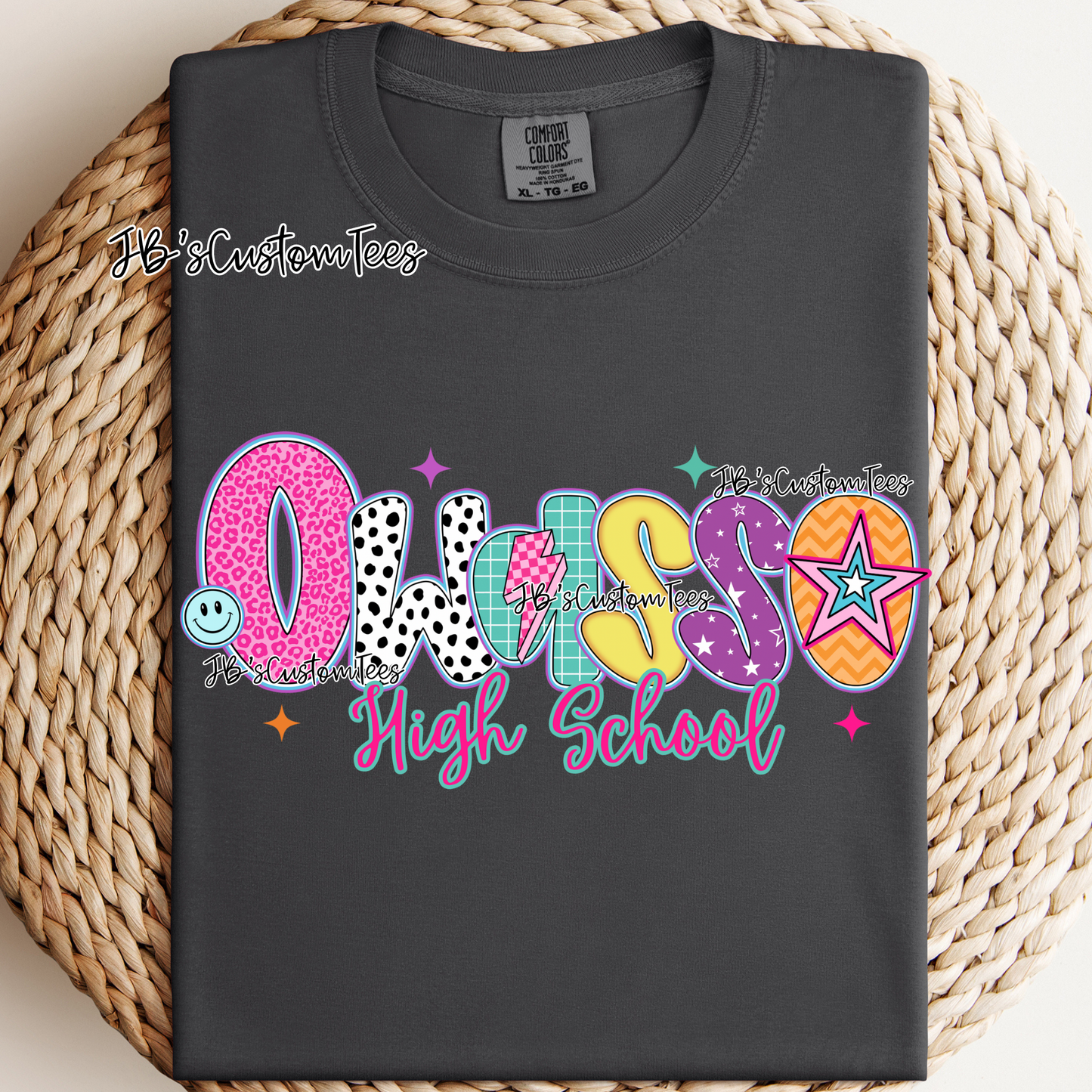 Owasso High School - Preppy Doodle School Spirit Tee