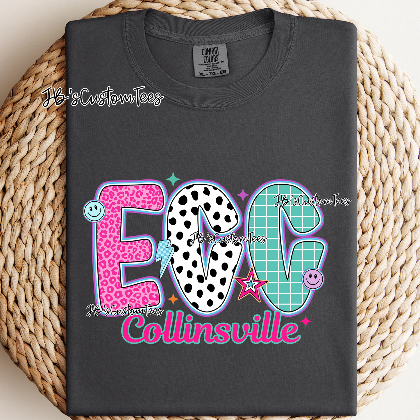ECC Cardinals - Preppy Doodle School Spirit Tee