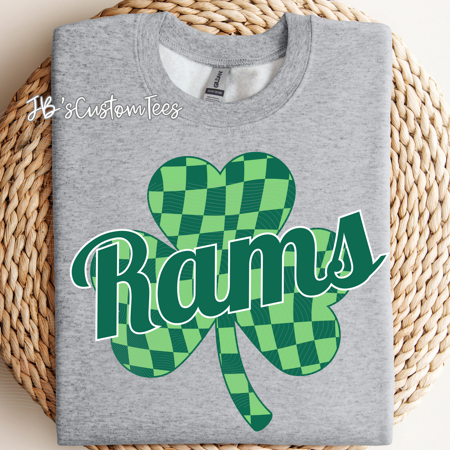 Rams St. Patricks Checkered Shamrock
