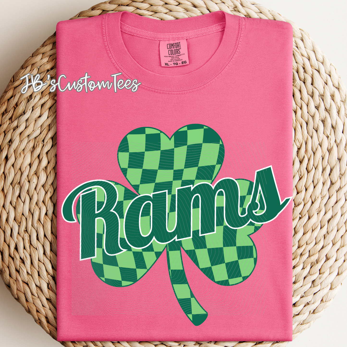 Rams St. Patricks Checkered Shamrock