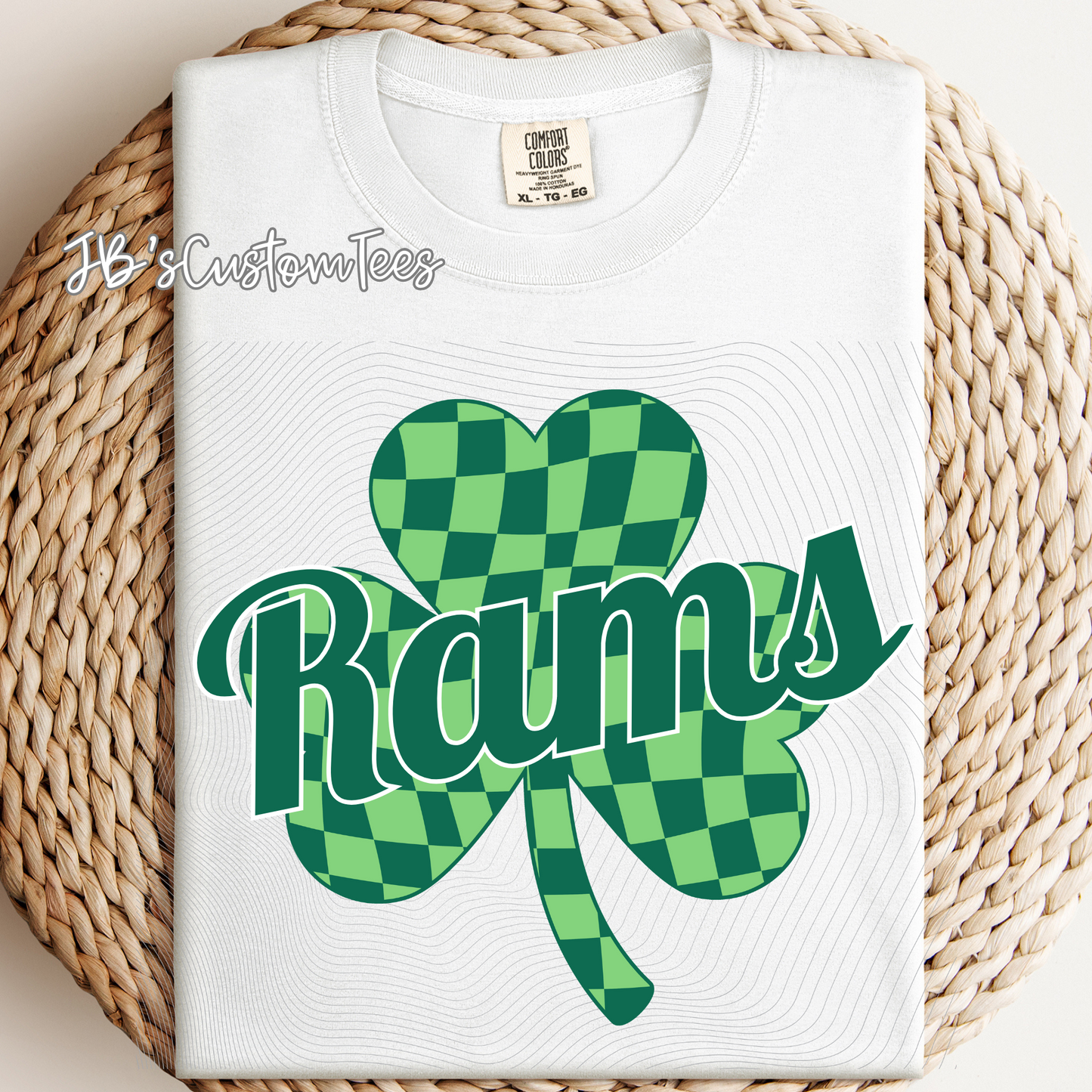 Rams St. Patricks Checkered Shamrock