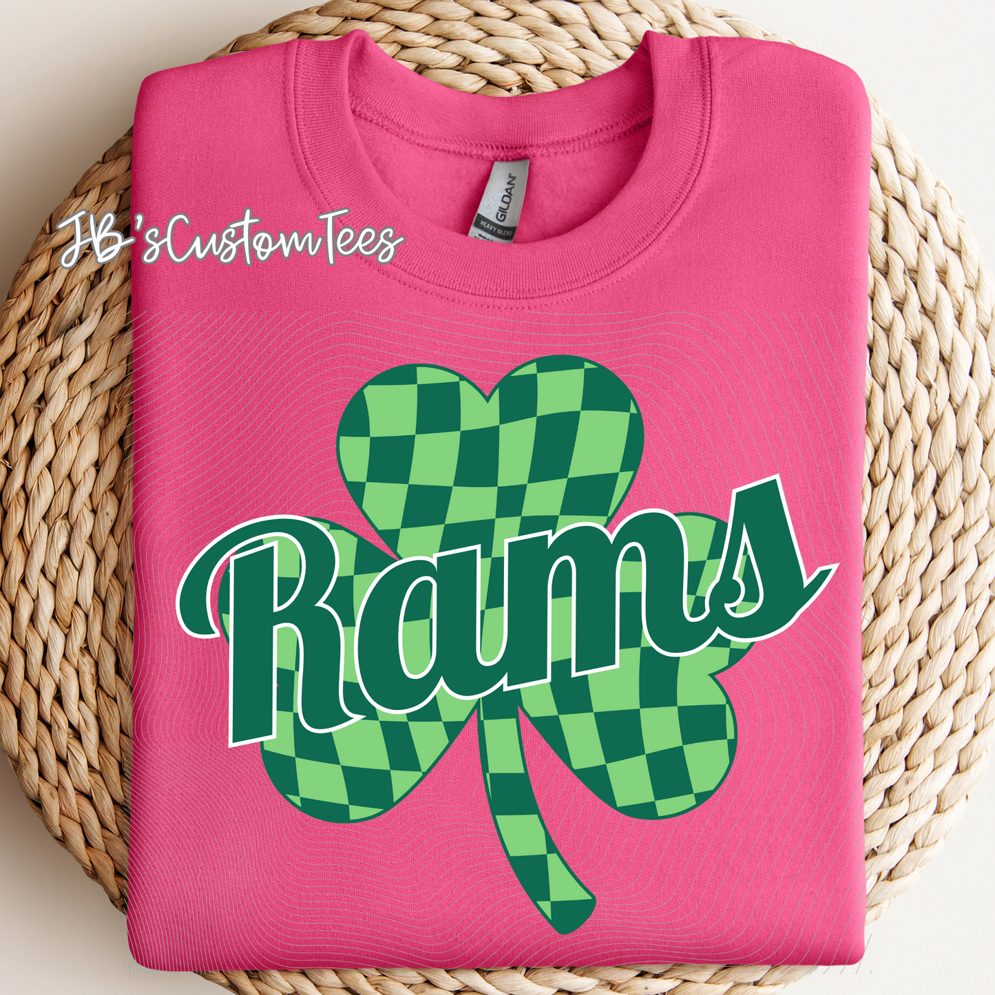 Rams St. Patricks Checkered Shamrock
