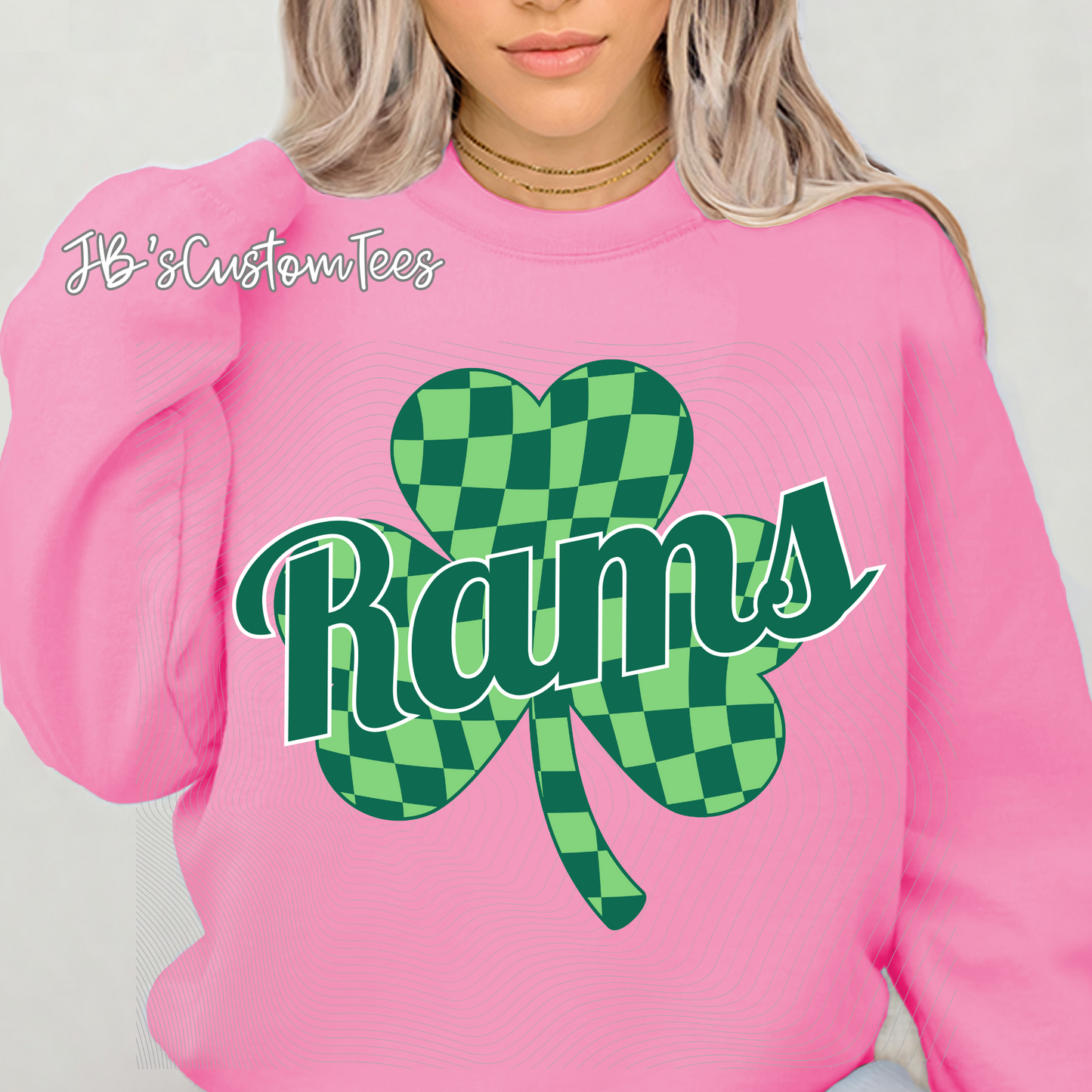 Rams St. Patricks Checkered Shamrock