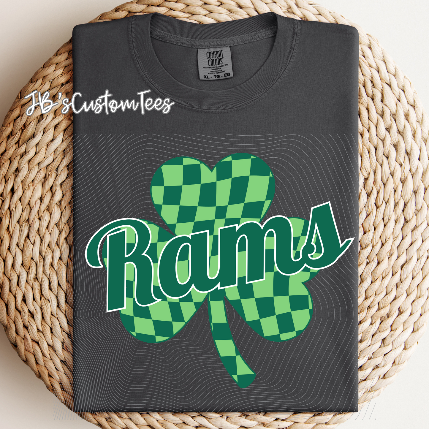 Rams St. Patricks Checkered Shamrock