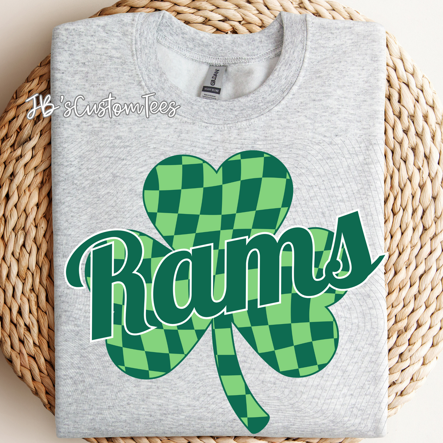 Rams St. Patricks Checkered Shamrock