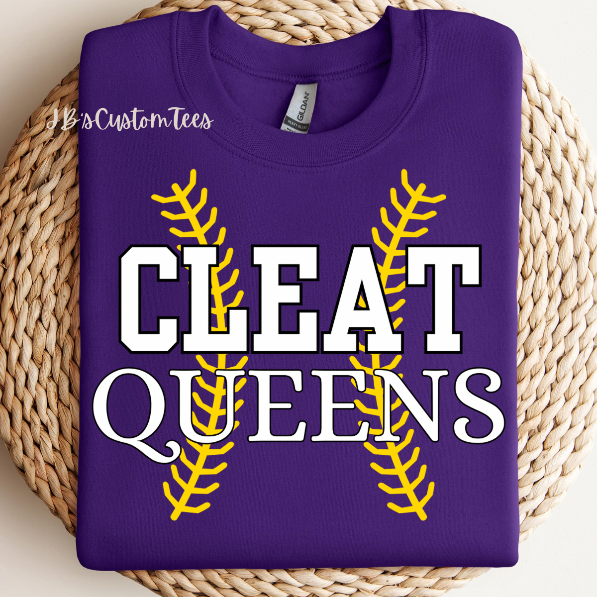 Cleat Queens Purple Gildan Tee (2024 Design) With 2025 Roster