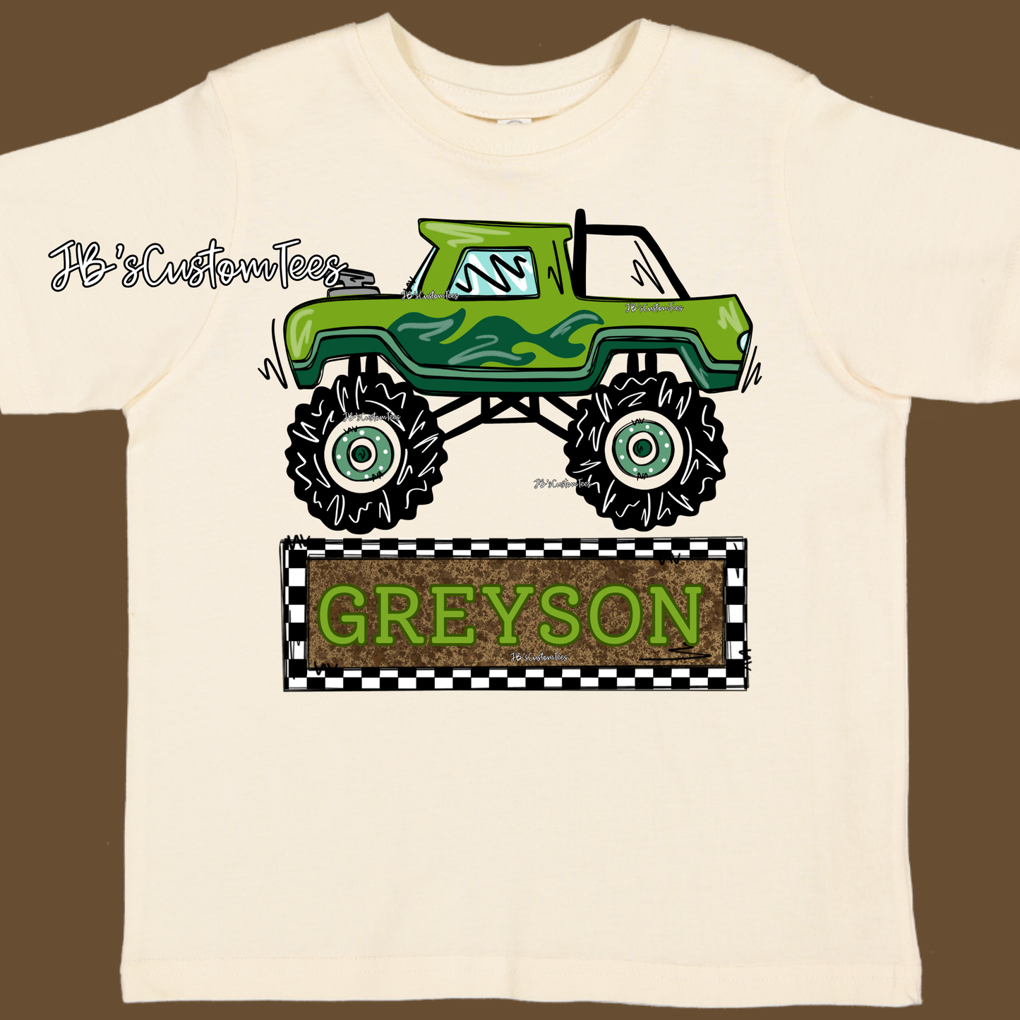Custom Name Monster Truck Tee