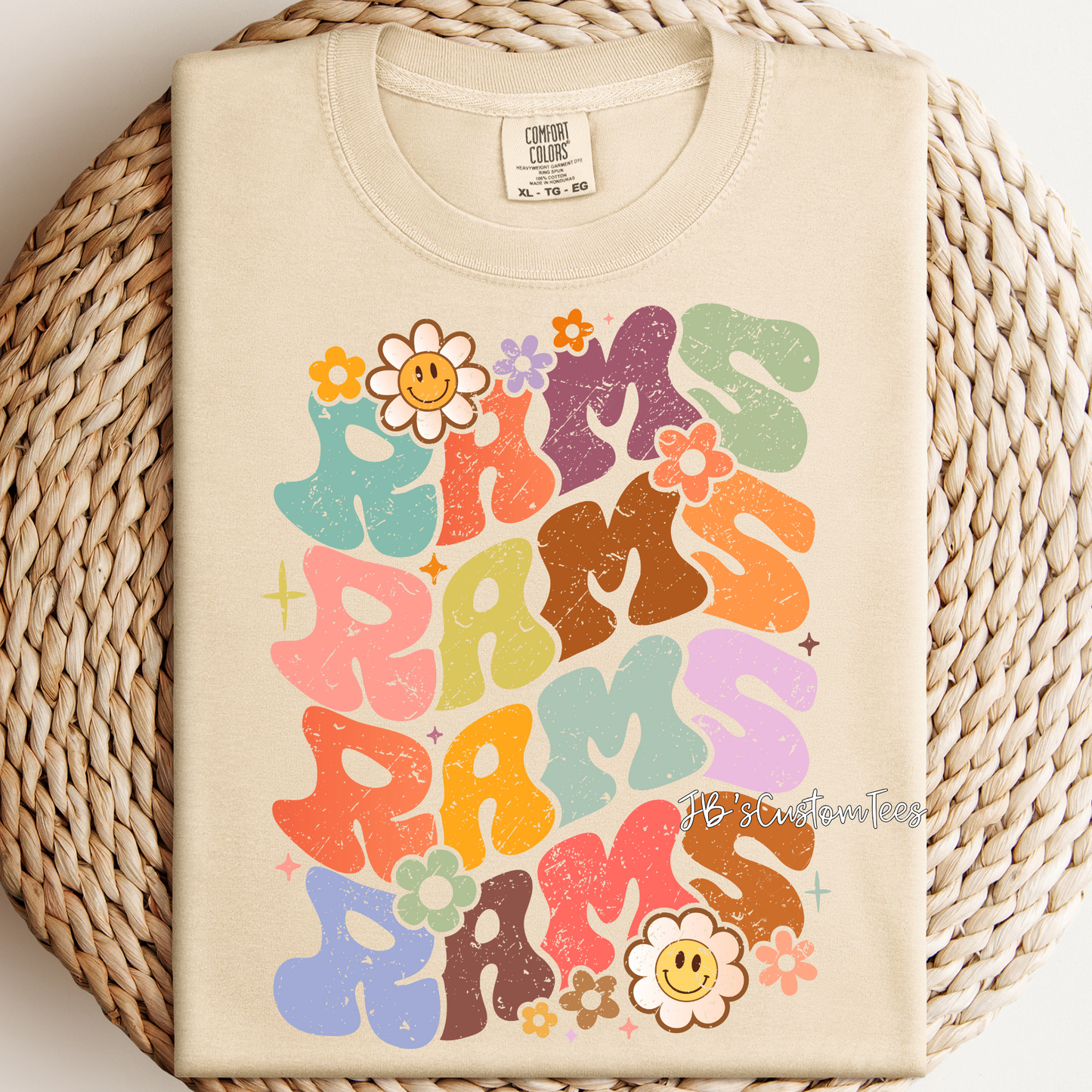 Retro Floral Rams