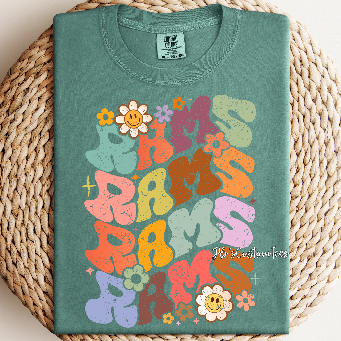 Retro Floral Rams