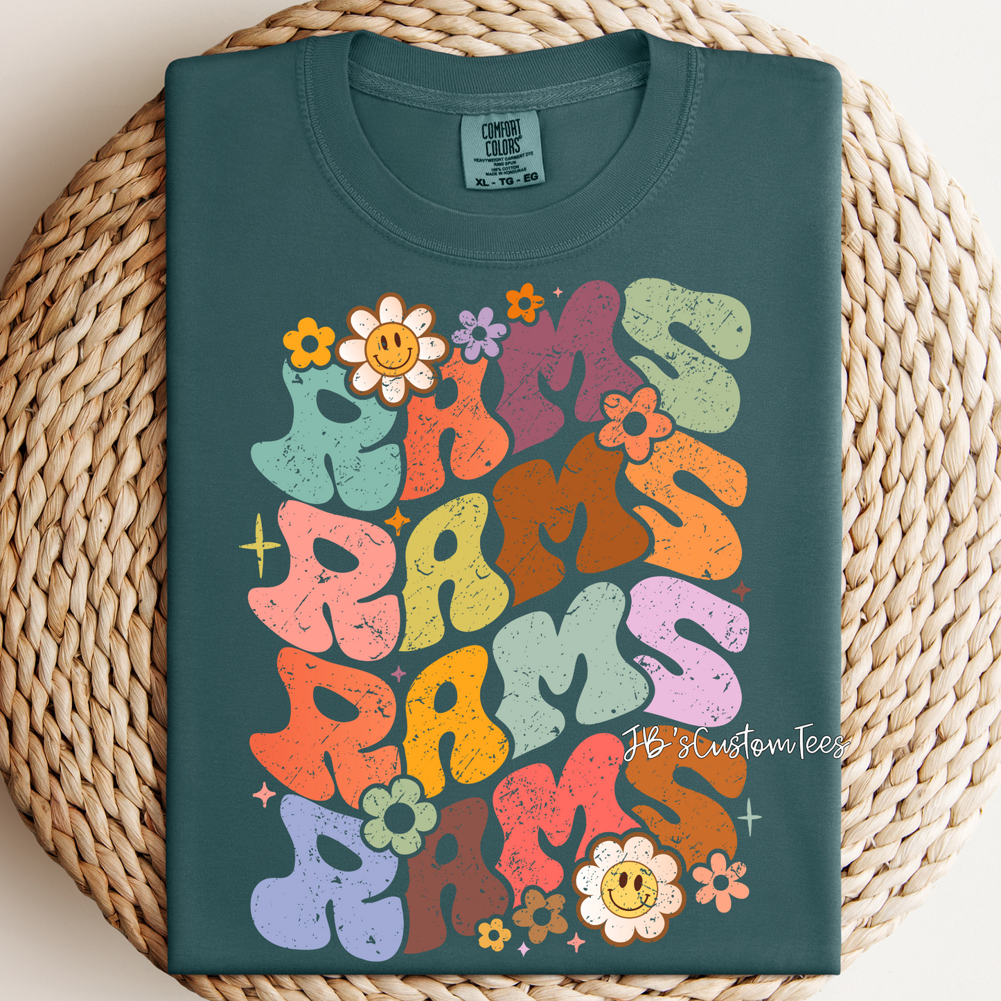 Retro Floral Rams