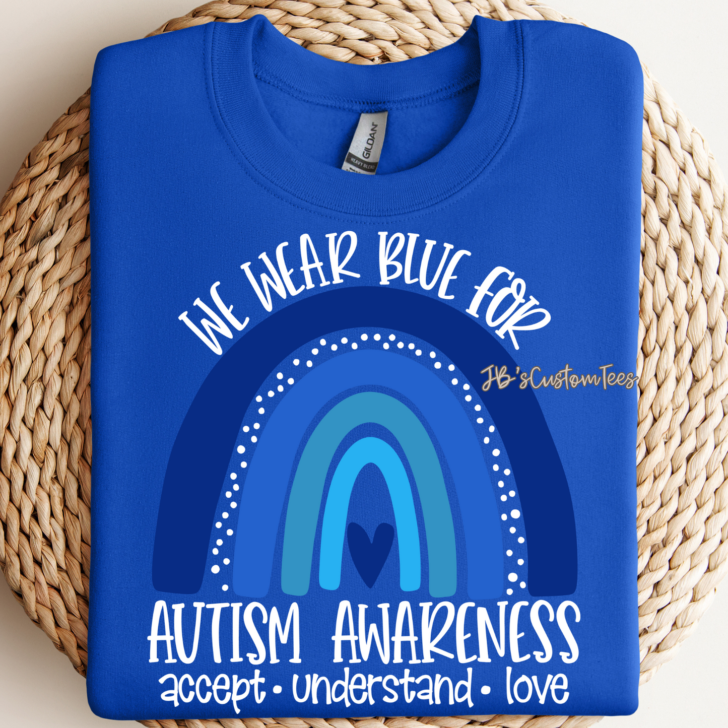 We wear blue for autism awareness