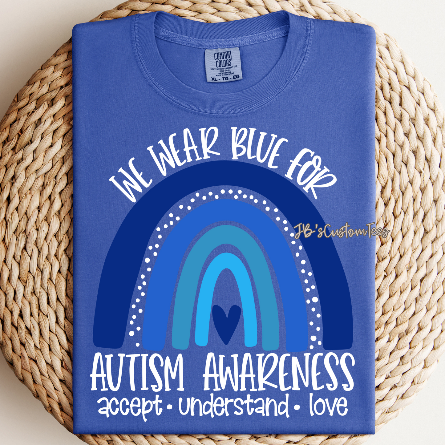 We wear blue for autism awareness
