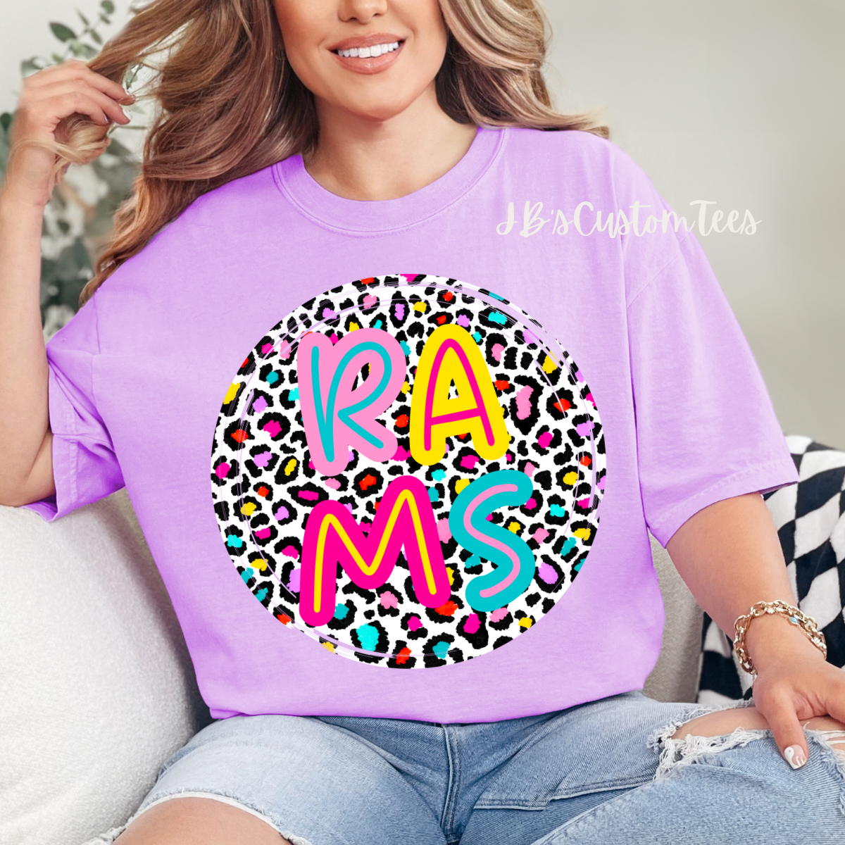 Neon Violet Rams Comfort Color Tees