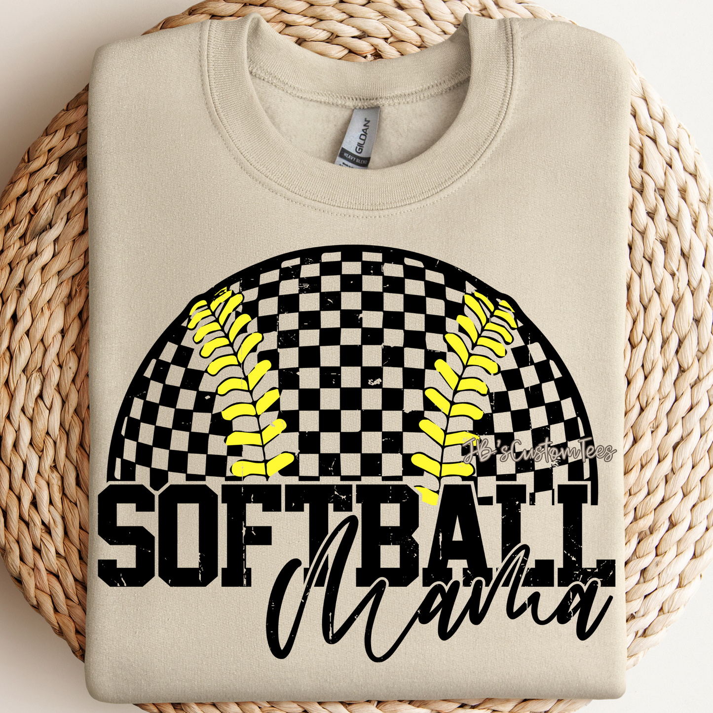 Checkered Softball Mama