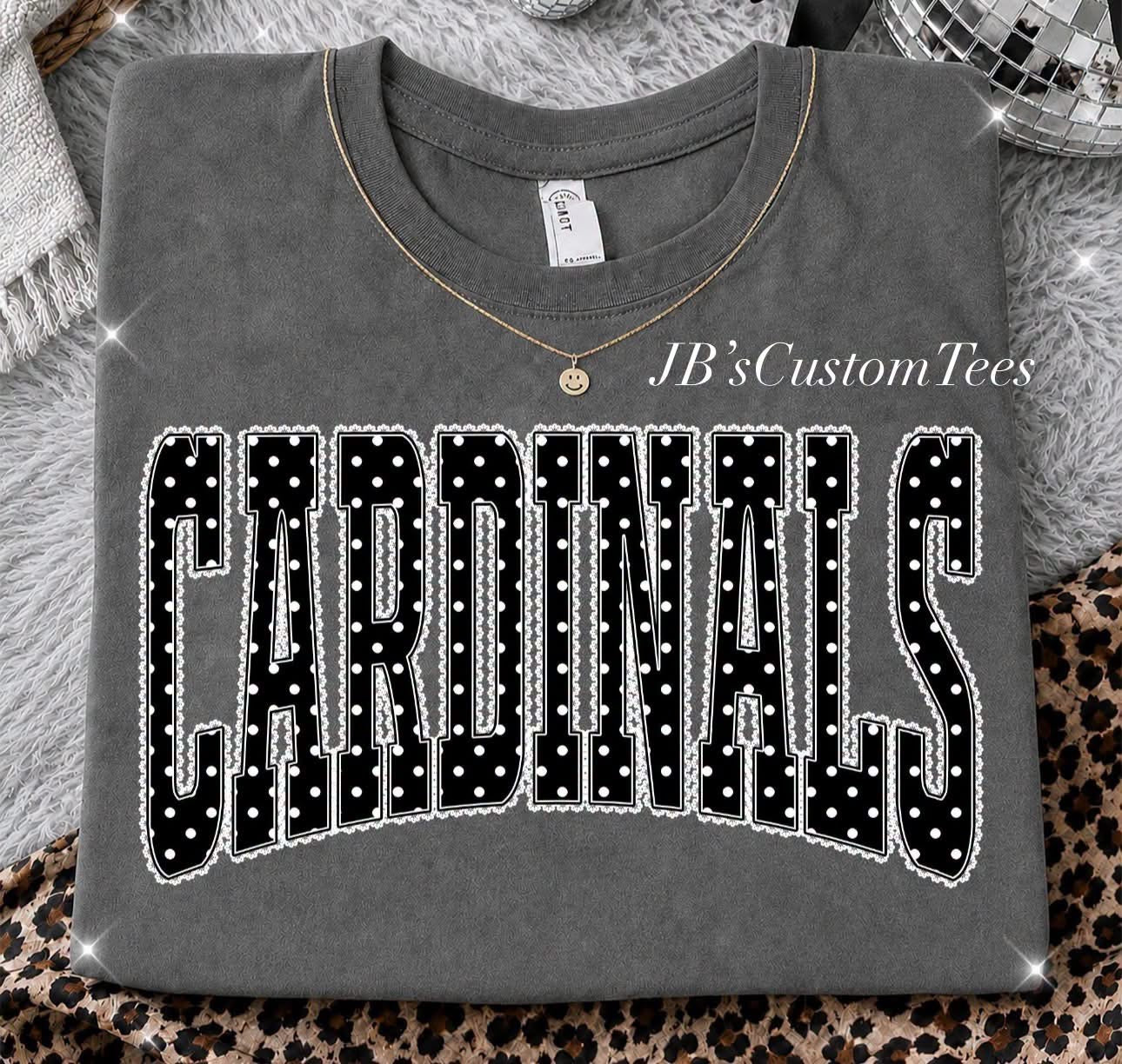 Polka Dot Lace Cardinals