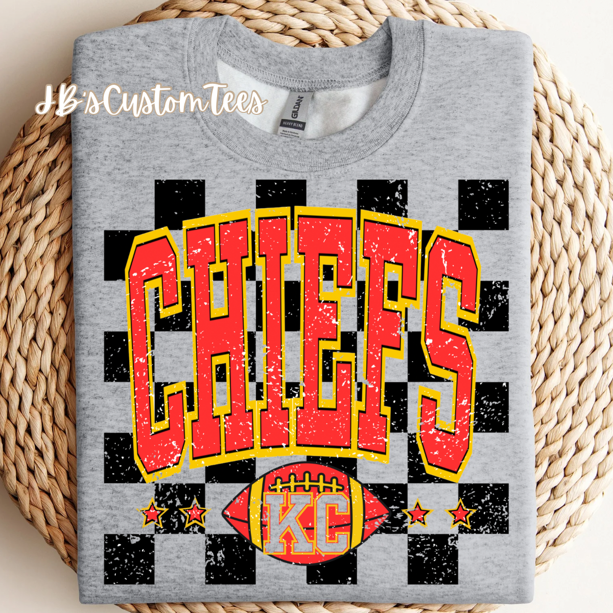 Checkered KC Chiefs Sweatshirt