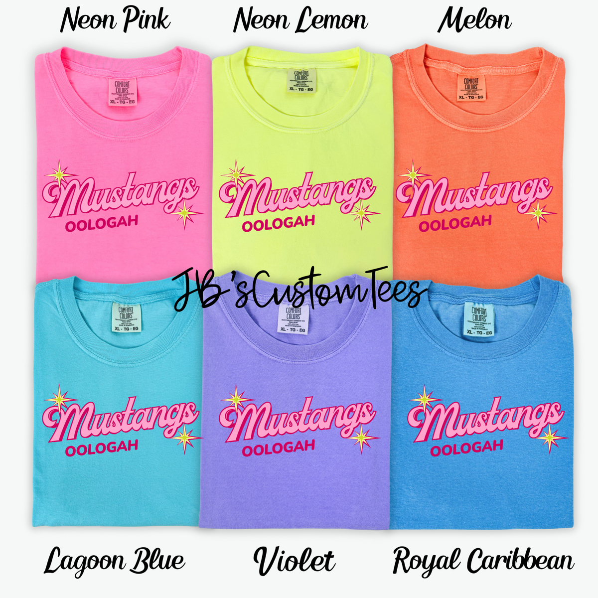 Neon Sparkle Mustangs